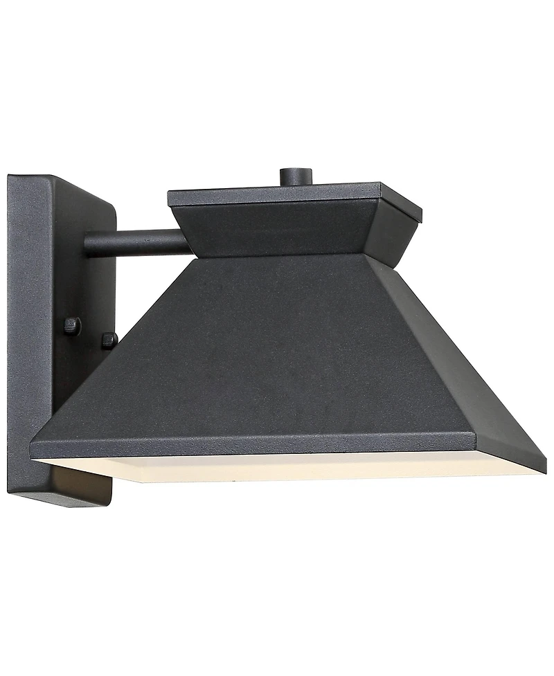 John Timberland Whatley Rustic Industrial Outdoor Wall Light Fixtures Set of 2 Metal Led 6 1/4" for Post Exterior Barn Deck House