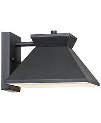 John Timberland Whatley Rustic Industrial Outdoor Wall Light Fixtures Set of 2 Metal Led 6 1/4" for Post Exterior Barn Deck House