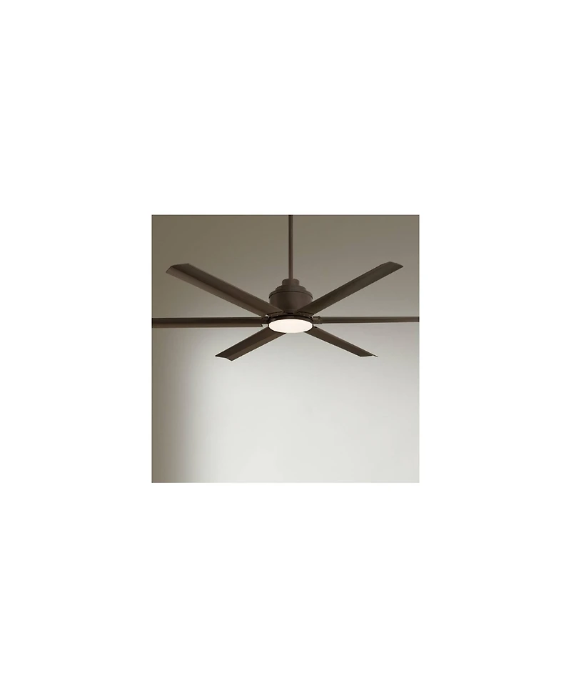 Casa Vieja 65" Ultra Breeze Bronze Led Ceiling Fan with 24" Rod