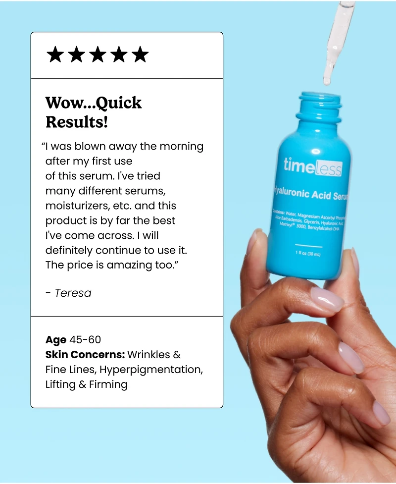 Timeless Skin Care Vitamin C + Peptides + Hyaluronic Acid Serum