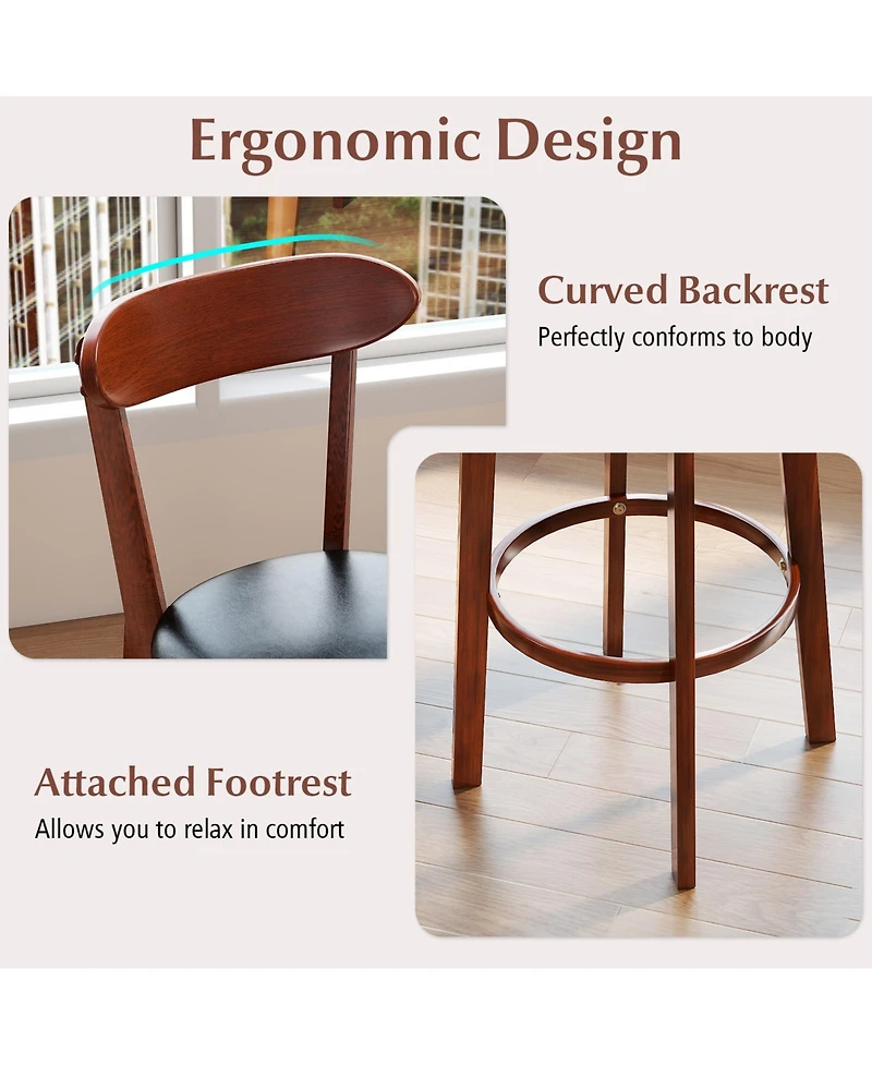 Sugift Modern Armless Upholstered Dining Chairs Set of Two