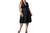 Kiyonna Plus Pin Up Boudoir Sleeveless Lace Cocktail Dress