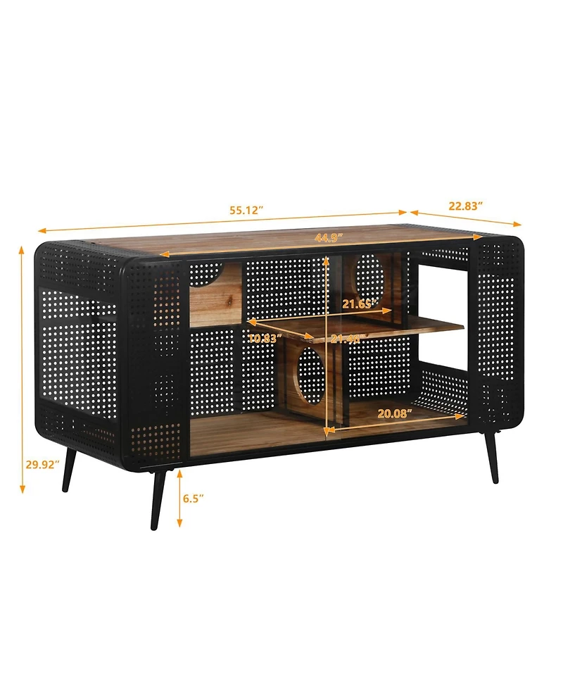 Zeus and Ruta 55.12" Spacious Glass Cat House with Tempered for Living Room, Hallway, Study Home