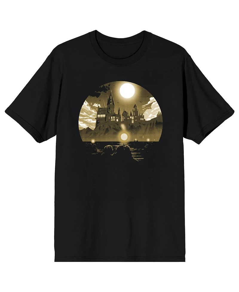 Harry Potter Men's Hogwarts First Year Half-Tone Crew Neck Short Sleeve T-shirt