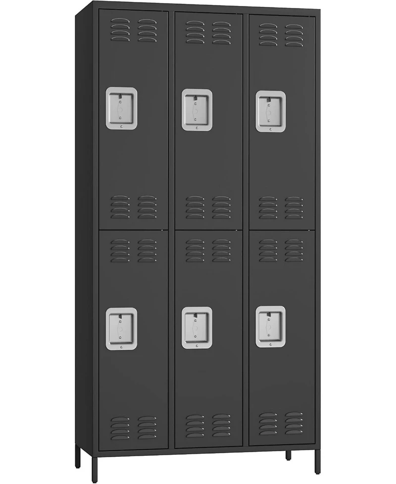 gaomon 6 Doors Employee Lockers for Office, Lockable Employees Metal Locker With Door, Industrial Storage Lockers for Home