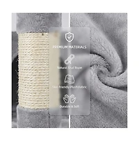 Zeus and Ruta 71 Inch Tall Multi Level Cat Tree with Hammocks and Cat Cave Scratching Posts Plush Tower for Multiple Cats