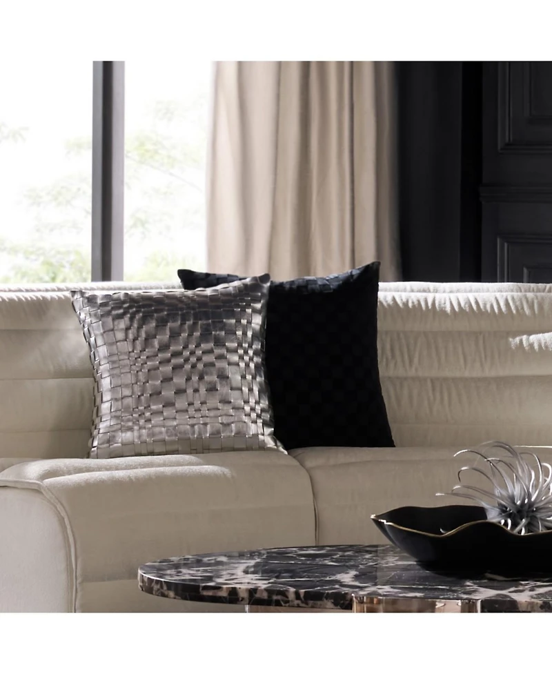 Z Gallerie Checker Velvet Pillow