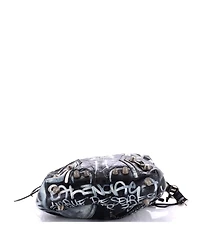 Pre-Owned Balenciaga Medium Le Cagole Graffiti Men Tote Leather