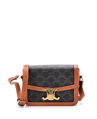 Pre-Owned Celine Teen Triomphe Shoulder Bag Triomphe Coated Canvas