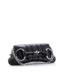 Pre-Owned Gucci Horsebit Chain Shoulder Bag Vertical Quilted Leather