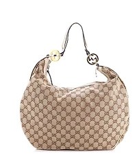 Pre-Owned Gucci Large Twins Hobo Gg Canvas