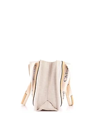 Pre-Owned Chloe Medium Woody Tote Canvas with Leather