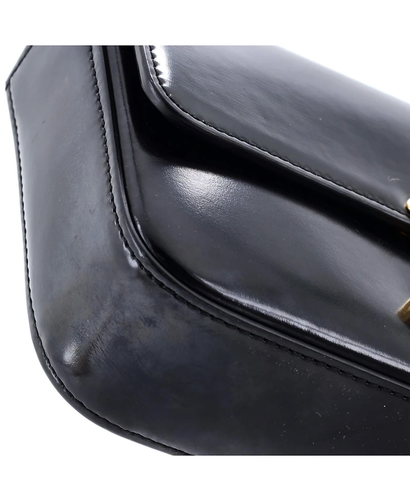 Pre-Owned Celine Small Triomphe Chain Shoulder Bag Leather