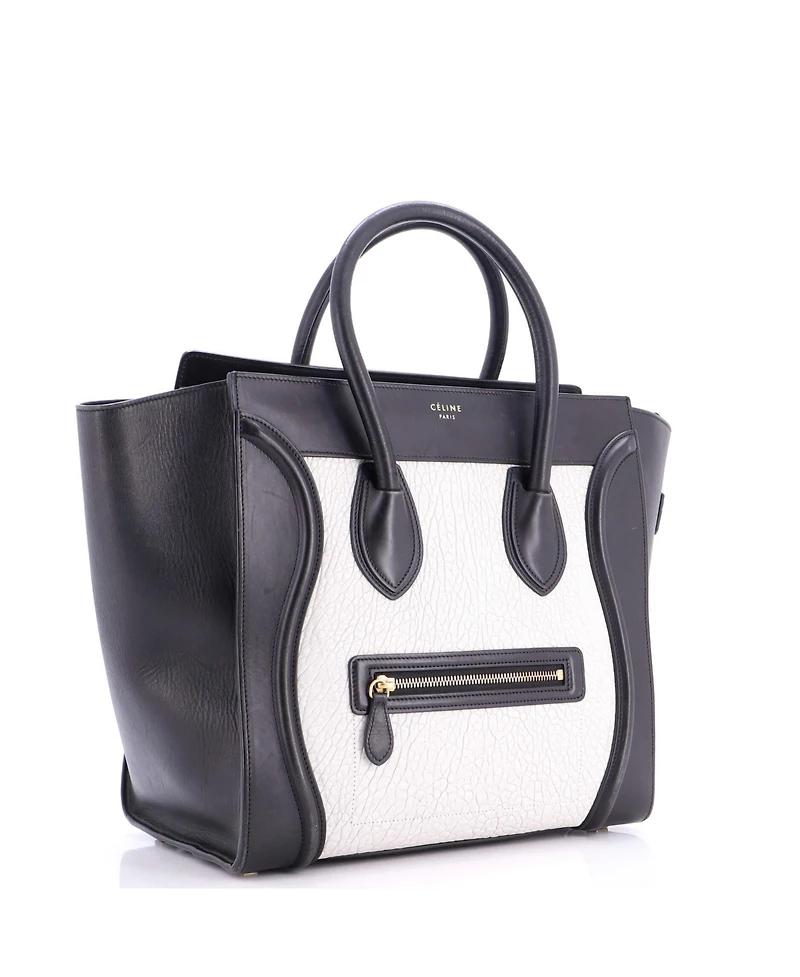 Pre-Owned Celine Mini Bicolor Luggage Bag Leather