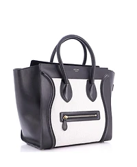 Pre-Owned Celine Mini Bicolor Luggage Bag Leather