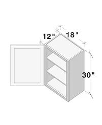 Boyel Living Wall Cabinet with Full Overlay Hdf Door for Custom Kitchen or Bathroom