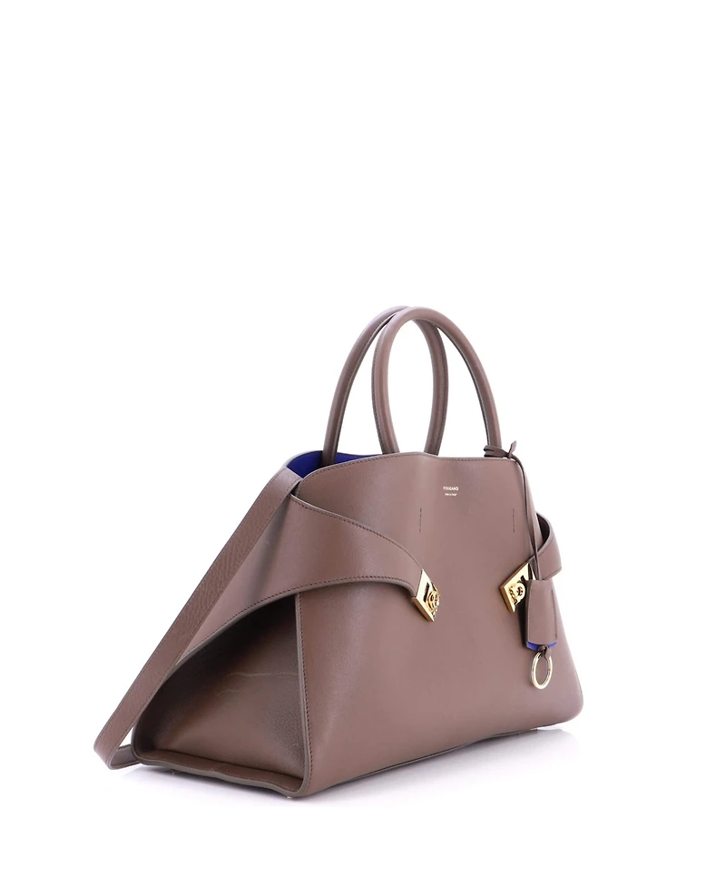 Pre-Owned Salvatore Ferragamo Large Hug Top Handle Bag Leather