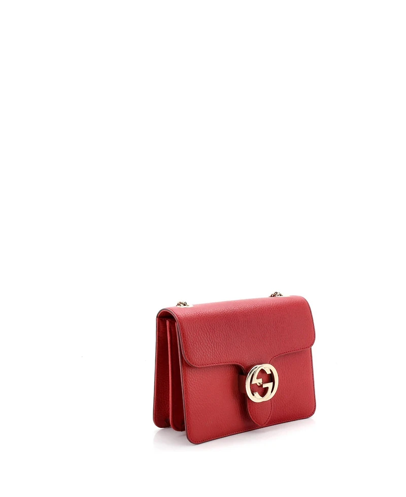 Pre-Owned Gucci Small Interlocking Shoulder Bag Leather