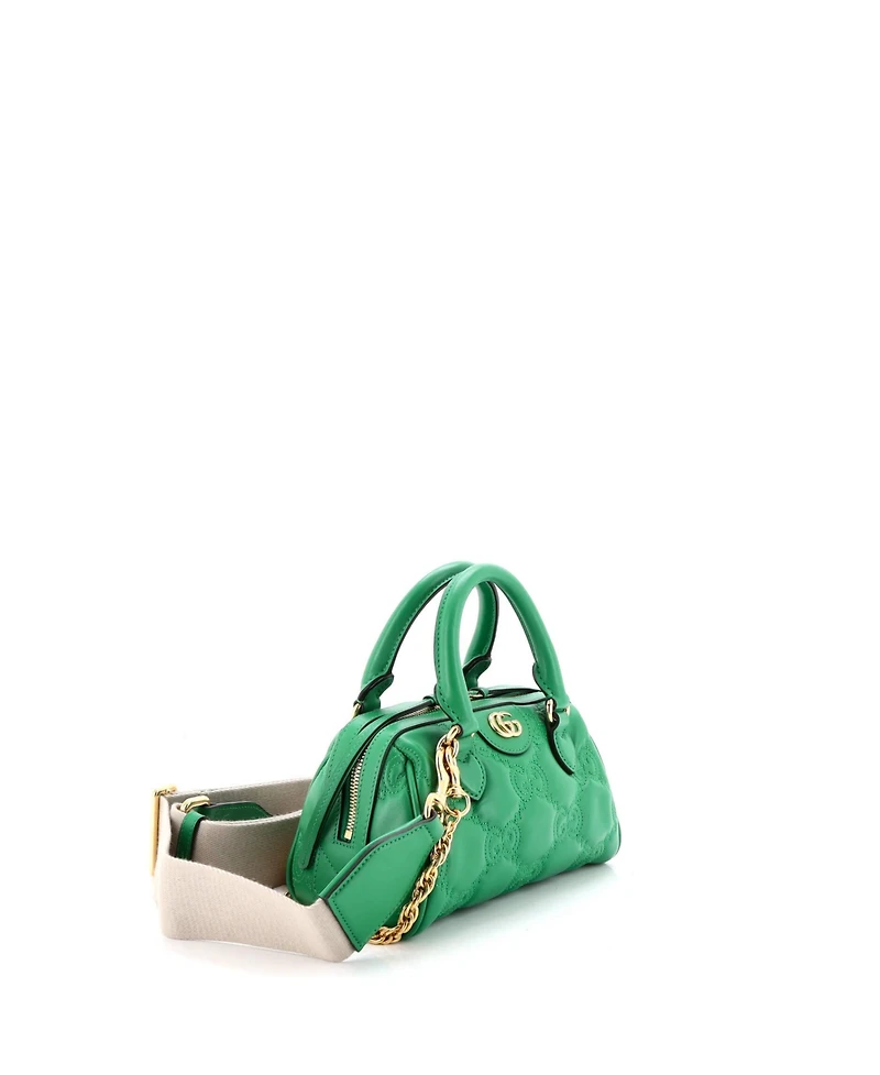 Pre-Owned Gucci Mini Ophidia Convertible Boston Top Handle Bag Gg Matelasse Leather