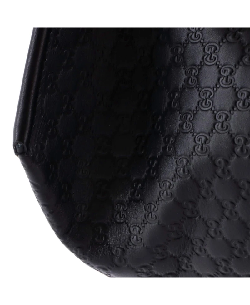 Pre-Owned Gucci Medium Drawstring Flap Backpack Microguccissima Leather