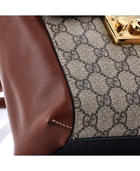 Pre-Owned Gucci Mini Padlock Backpack Gg Coated Canvas and Leather