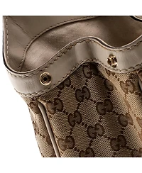 Pre-Owned Gucci Medium Sukey Tote Gg Canvas with Leather