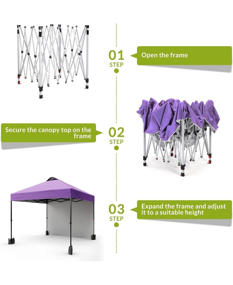 gaomon 10x10 Pop Up Canopy with Sidewalls for Outdoor