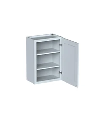 Boyel Living W21" Dove Wall Cabinet with Full Overlay Hdf Door for Custom Kitchen or Bathroom