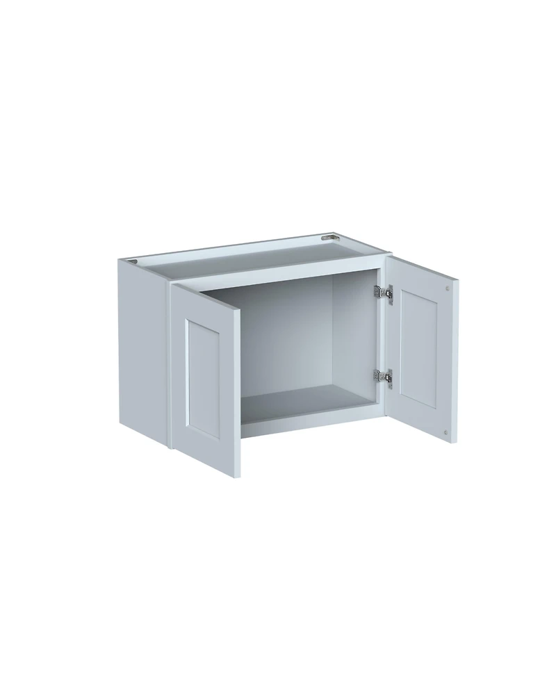 Boyel Living W27" Dove Short Wall Cabinet with Full Overlay Hdf Door for Custom Kitchen or Bathroom