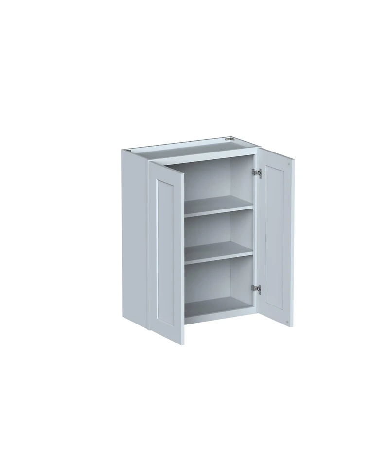 Boyel Living W27" Dove Wall Cabinet with Full Overlay Hdf Door for Custom Kitchen or Bathroom