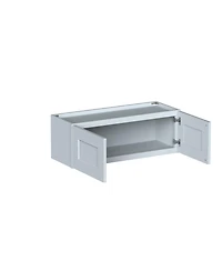 Boyel Living W33" Dove Short Wall Cabinet with Full Overlay Hdf Door for Custom Kitchen or Bathroom