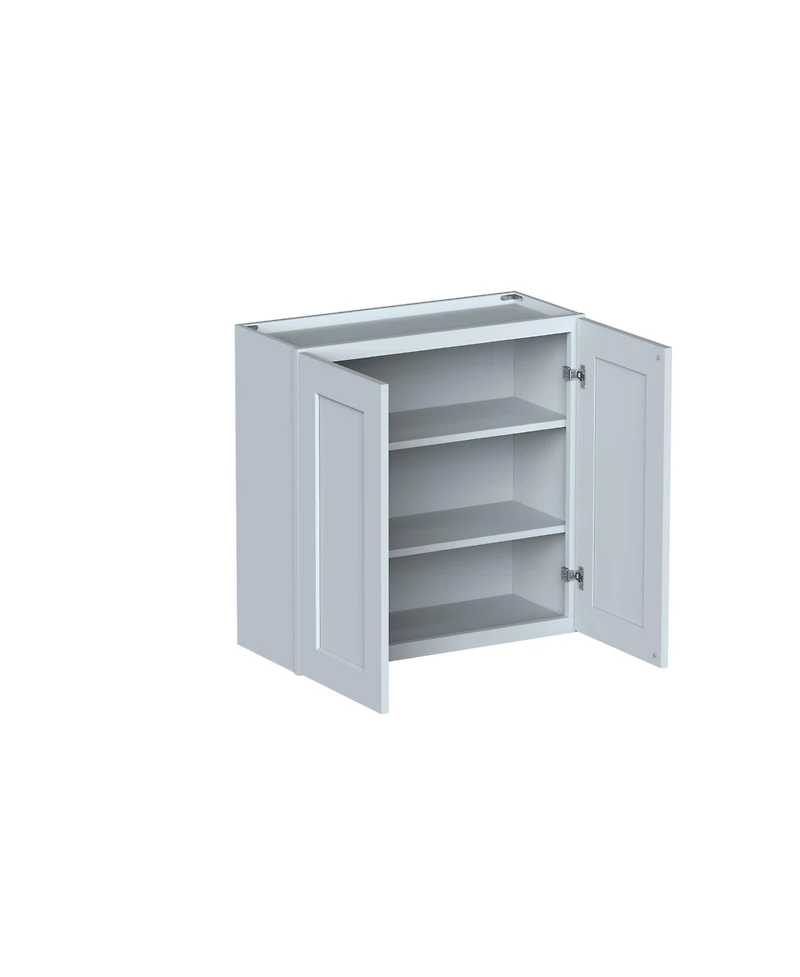 Boyel Living W30" Dove Wall Cabinet with Full Overlay Hdf Door for Custom Kitchen or Bathroom