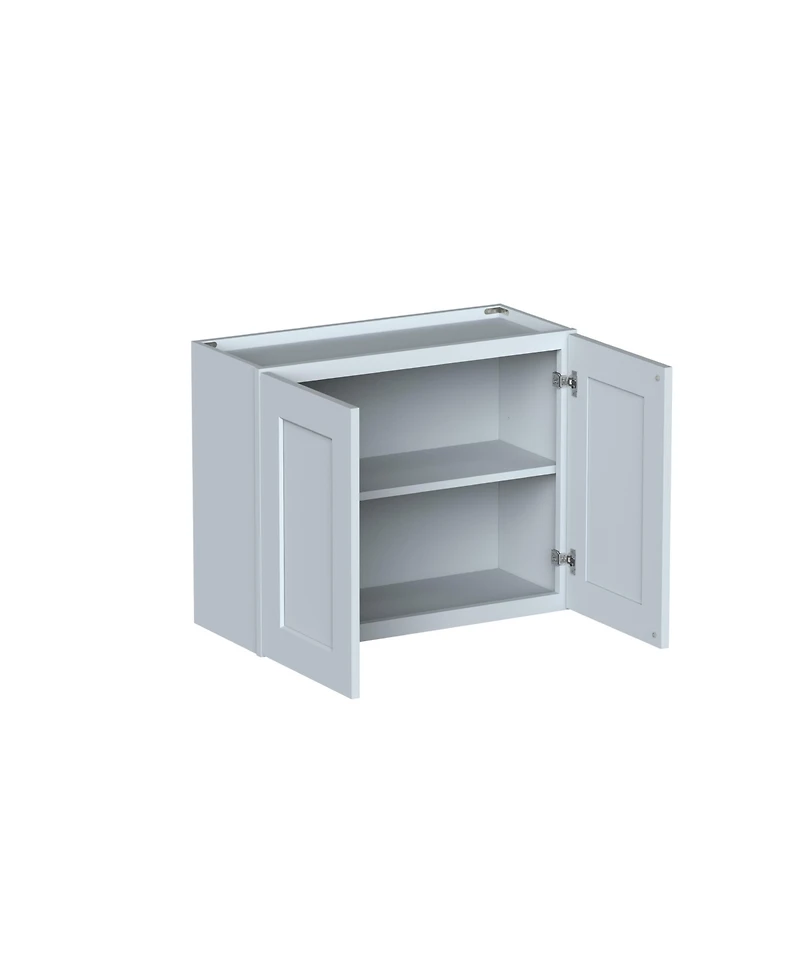 Boyel Living W30" Dove Wall Cabinet with Full Overlay Hdf Door for Custom Kitchen or Bathroom