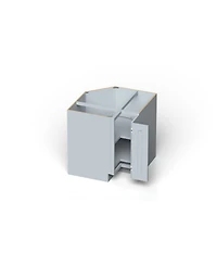 Boyel Living W33" Dove Lazy Susan Corner Base Cabinet with Full Overlay Hdf Doors and Dovetail Drawer