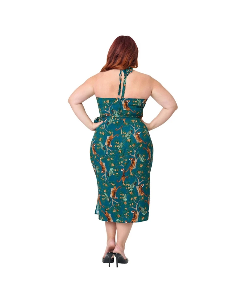 Unique Vintage Plus Leilani Sleeveless Sarong Dress
