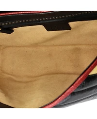 Pre-Owned Gucci Small Gg Marmont Flap Bag Diagonal Quilted Leather
