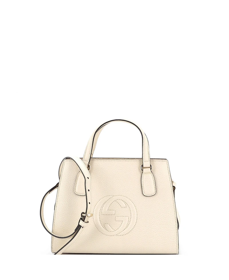 Pre-Owned Gucci Small Soho Convertible Top Handle Satchel Leather