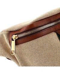 Pre-Owned Gucci Large Zip Belt Bag Vintage Web Canvas