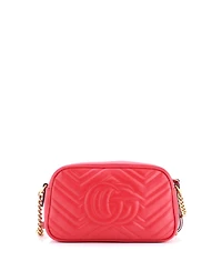 Pre-Owned Gucci Small Gg Marmont Shoulder Bag Matelasse Leather