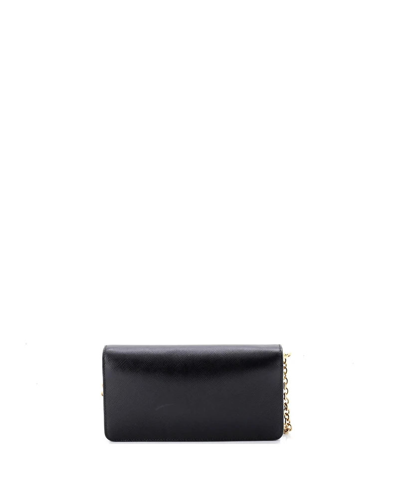 Pre-Owned Prada Mini Wristlet Wallet on Chain Saffiano Leather