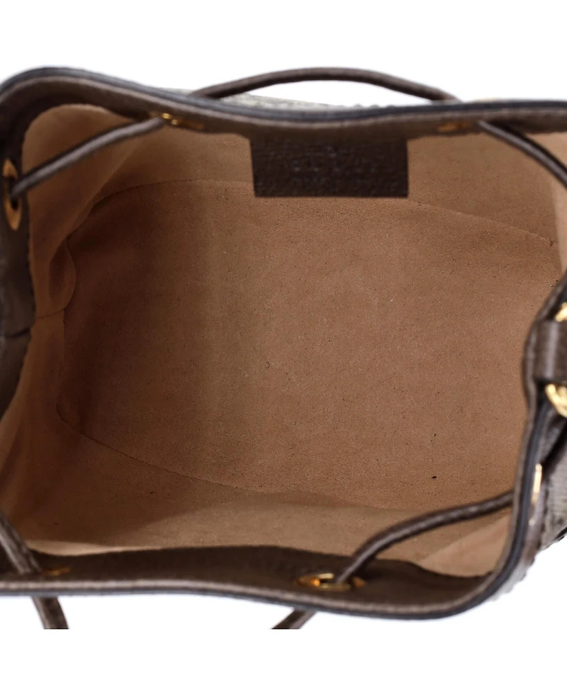 Pre-Owned Gucci Mini Ophidia Bucket Bag Gg Coated Canvas