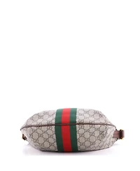 Pre-Owned Gucci Small Ophidia Half Moon Hobo Gg Coated Canvas