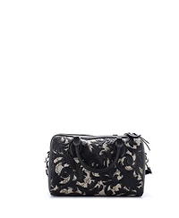 Pre-Owned Gucci Small Convertible Boston Bag Arabesque Gg Coated Canvas with Leather