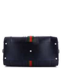 Pre-Owned Gucci Large Savoy Web Convertible Duffle Bag Leather