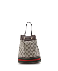 Pre-Owned Gucci Small Ophidia Bucket Bag Gg Coated Canvas