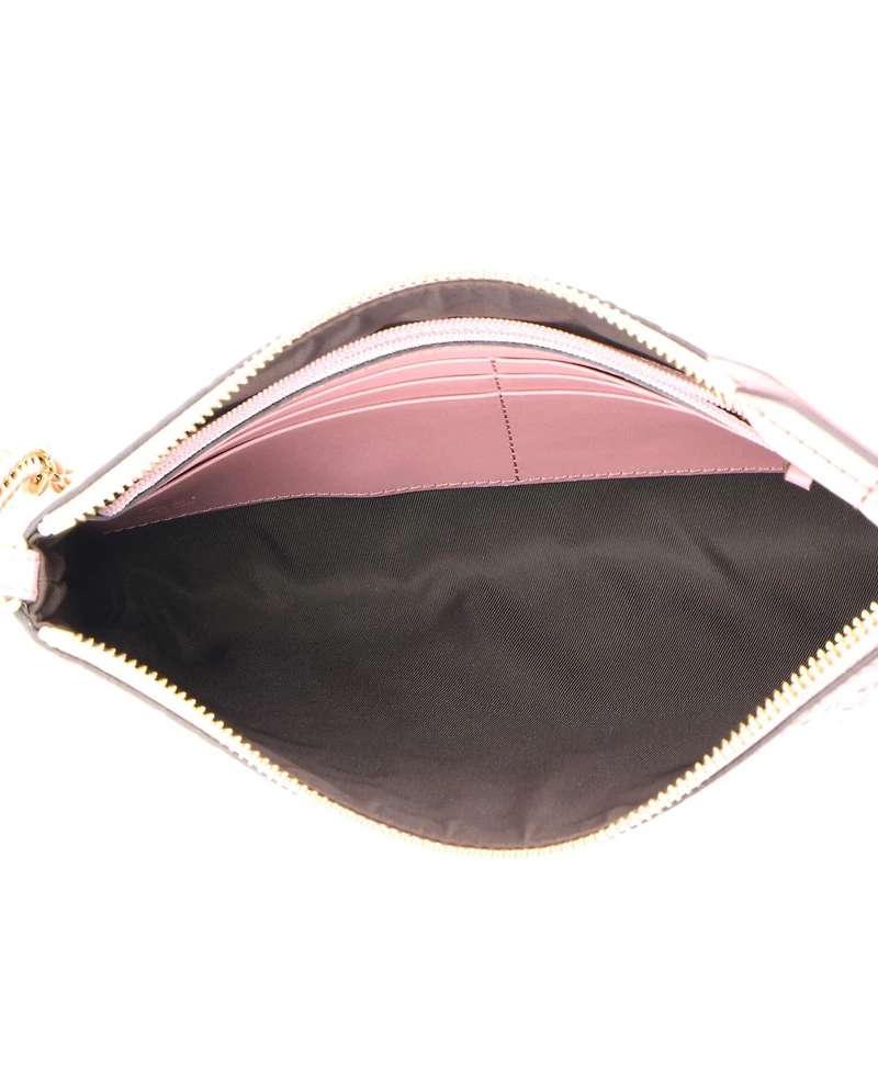 Pre-Owned Gucci Chain Wristlet Wallet Guccissima Leather
