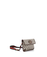 Pre-Owned Gucci Neo Vintage Flap Belt Bag Gg Coated Canvas