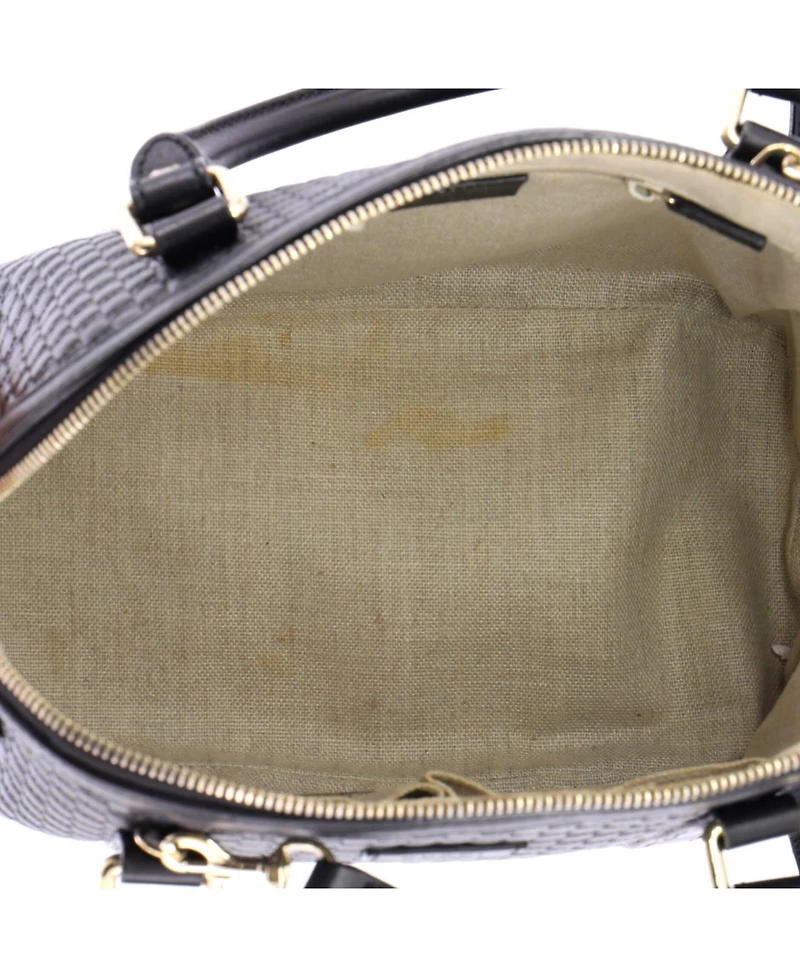 Pre-Owned Gucci Medium Convertible Dome Satchel Microguccissima Leather