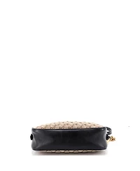 Pre-Owned Gucci Small Gg Marmont Shoulder Bag Diagonal Quilted Gg Canvas with Leather