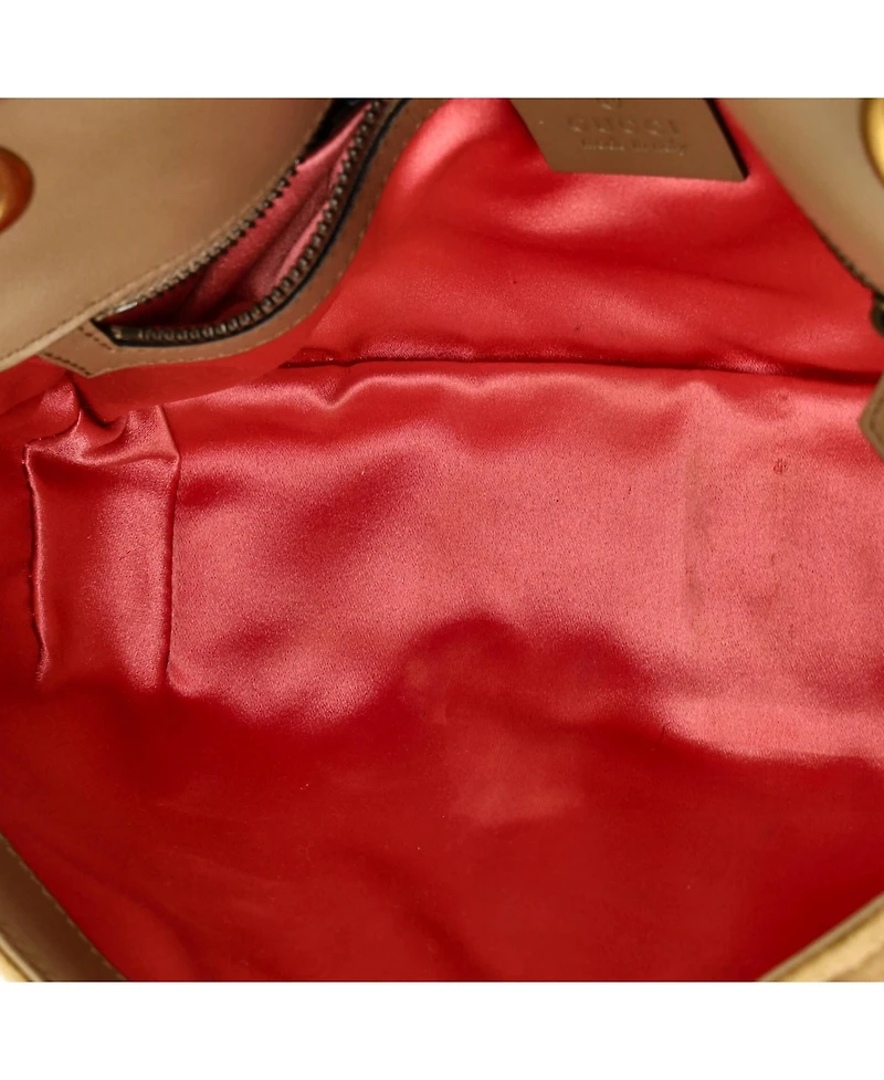 Pre-Owned Gucci Small Gg Marmont Flap Bag Matelasse Velvet